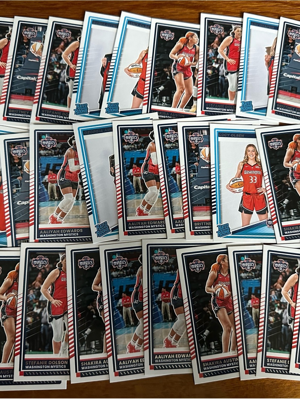Panini Washington Mystics Red White Blue Trading Cards